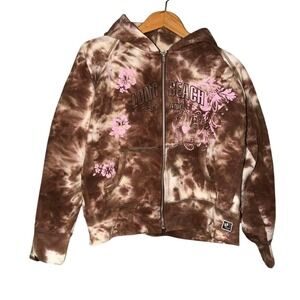 Ragwear Long Beach island tie dye  zip hoodie xl